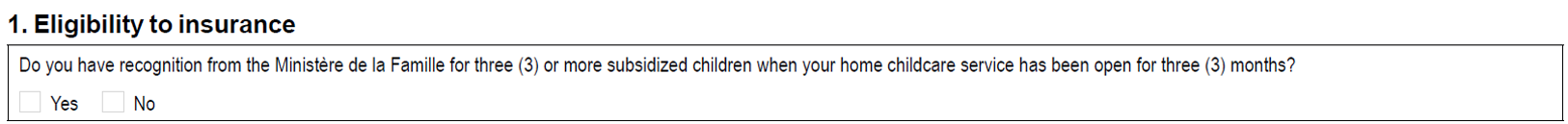 Eligibility to Insurance