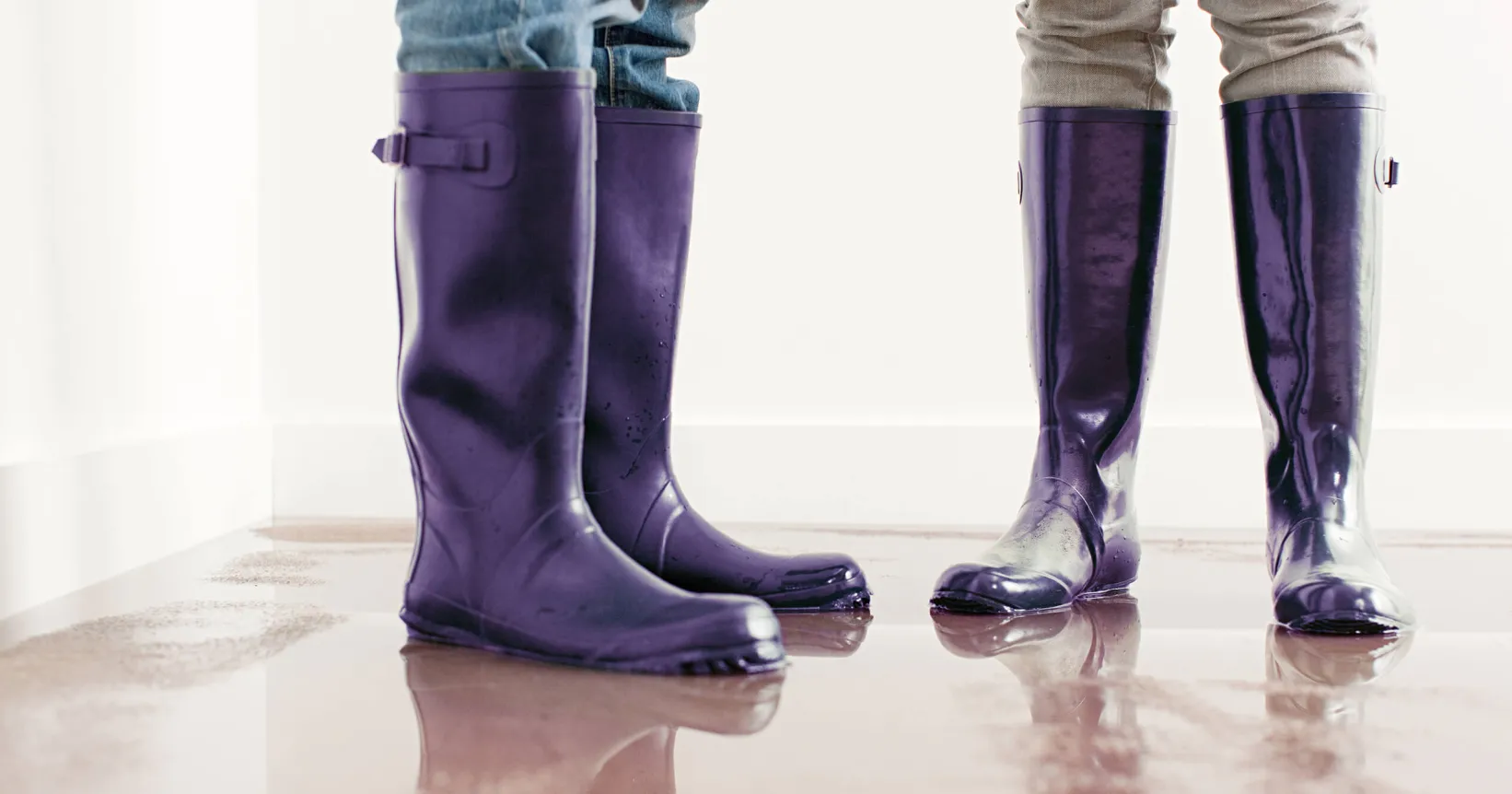 Deux paires de bottes de pluie
