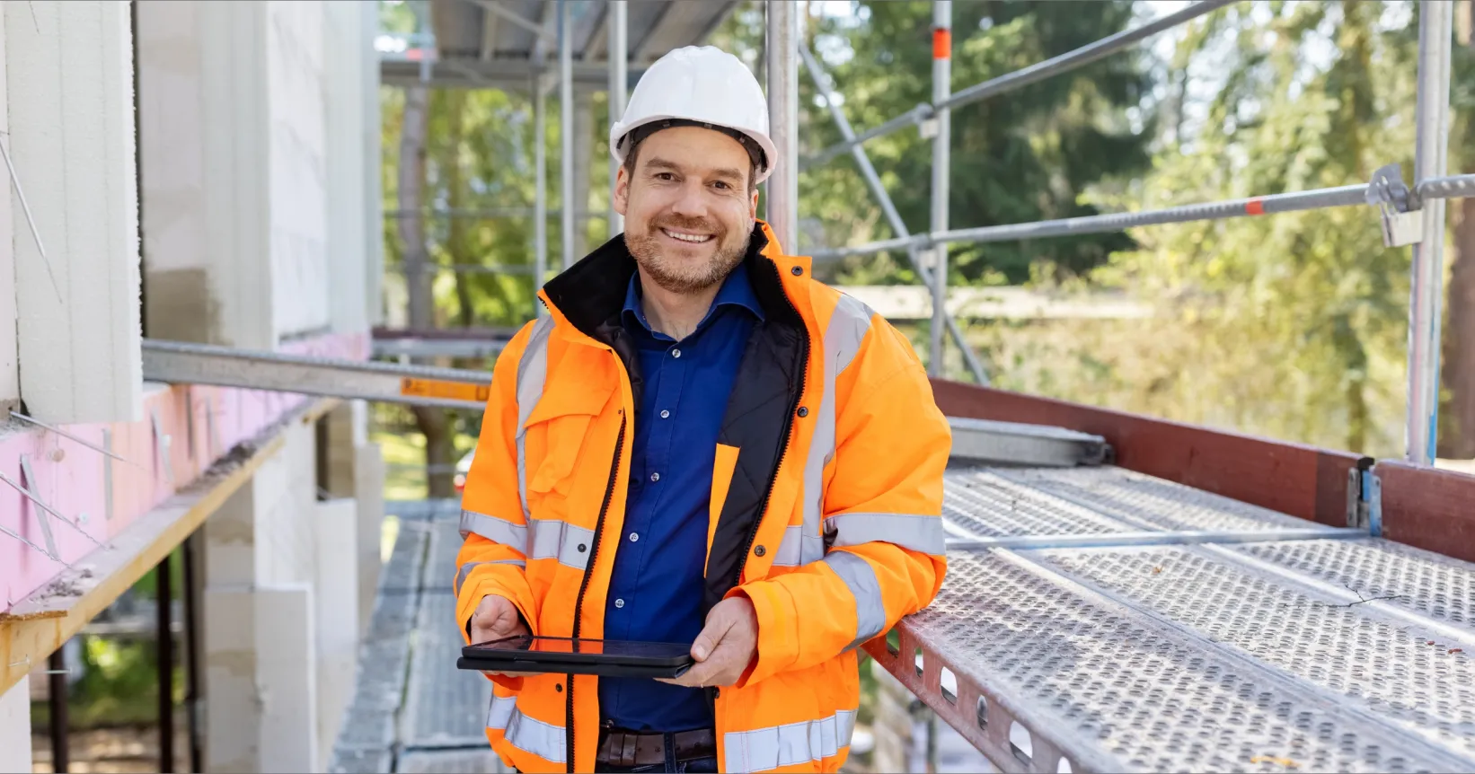 Un ouvrier sur un chantier