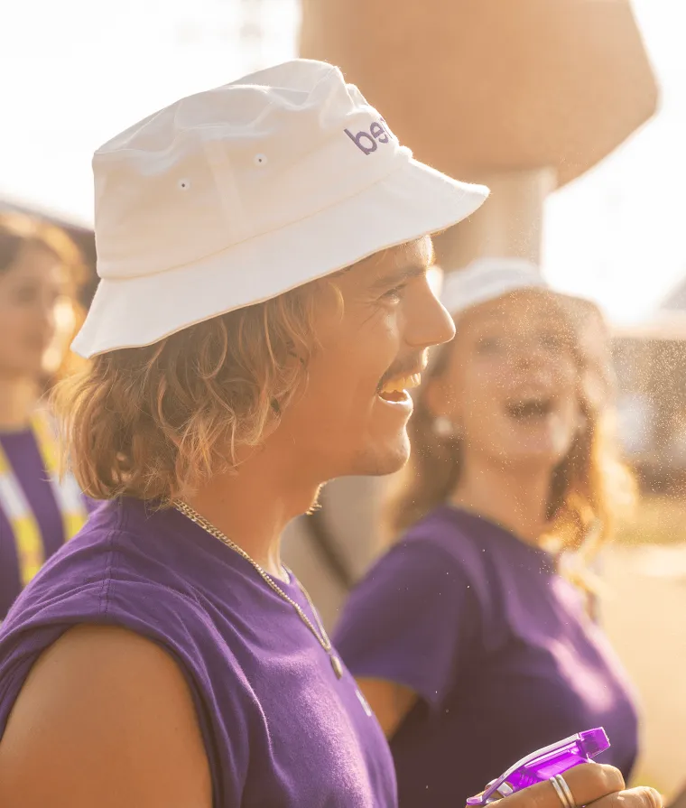 People wearing Beneva branded clothing