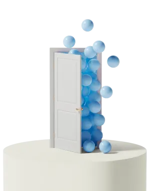 Porte avec ballons