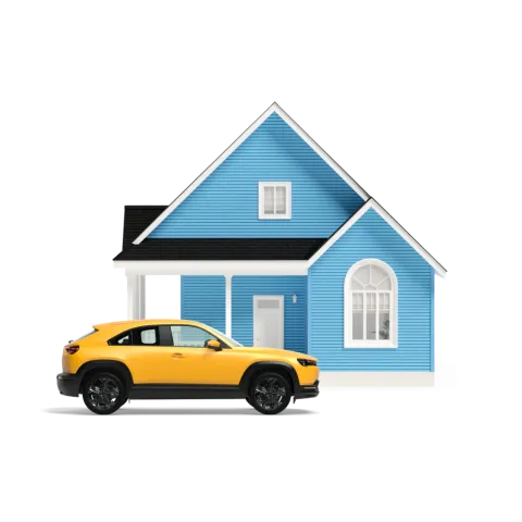 automobile et maison